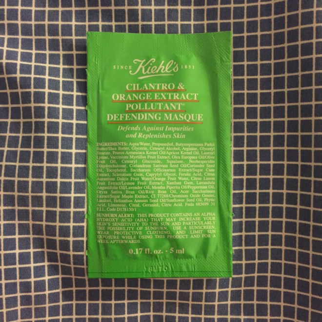 Kiehl's Cilantro & Orange Extract Pollutant Defending Masque Sample