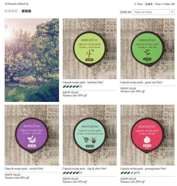 Innisfree Capsule Recipe Pack